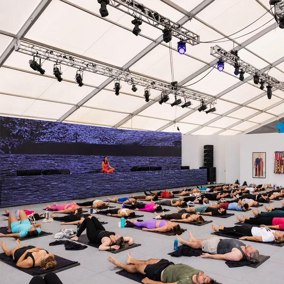 Белая алюминиевая палатка-атри – обзор и цена Yoga Fitness Retreat